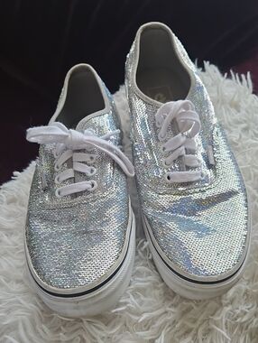Vans Glitter Low-Top Sneakers - Silver